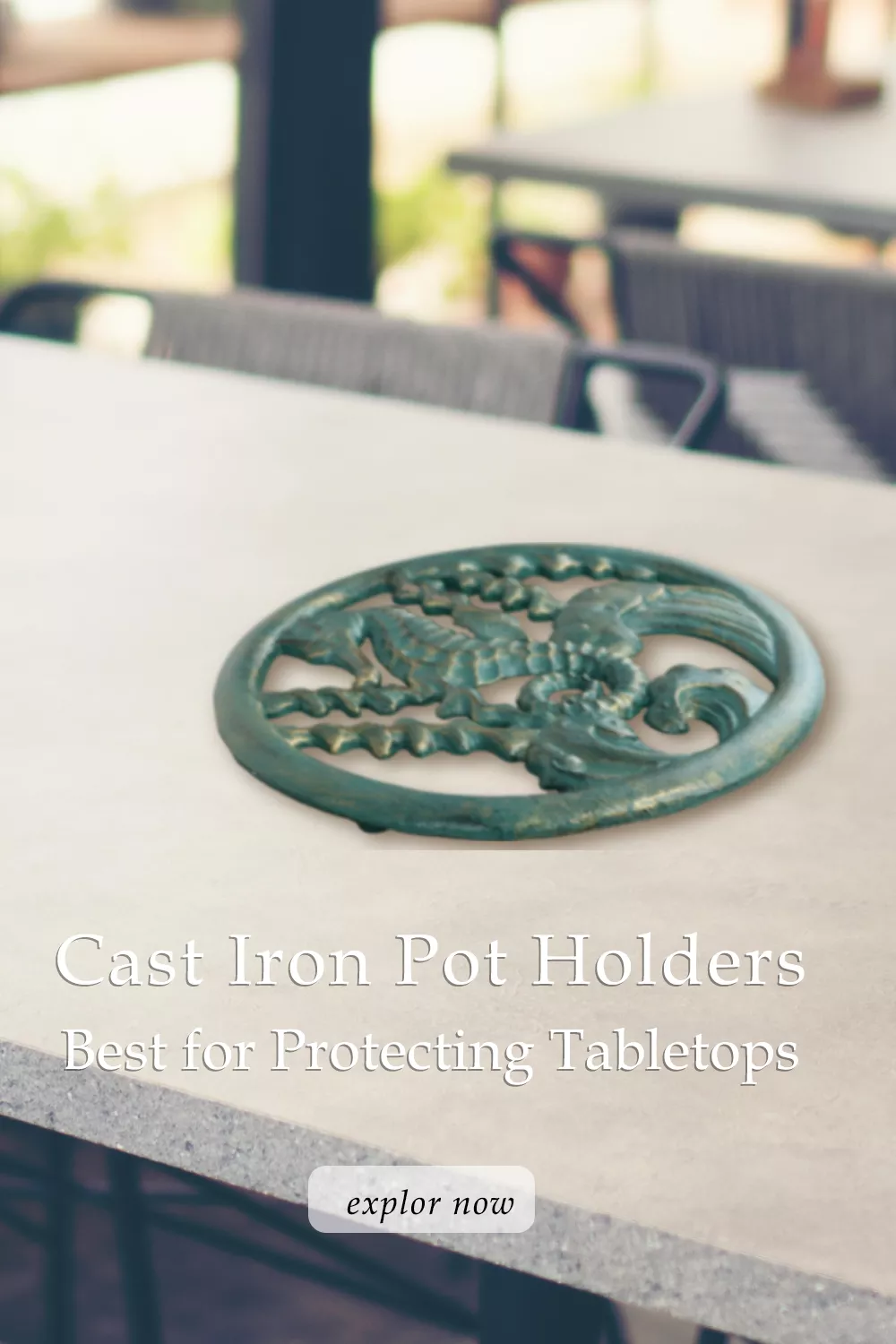 Protect Tables in Style: HomeHand Cast Iron Trivet for Everyday Use